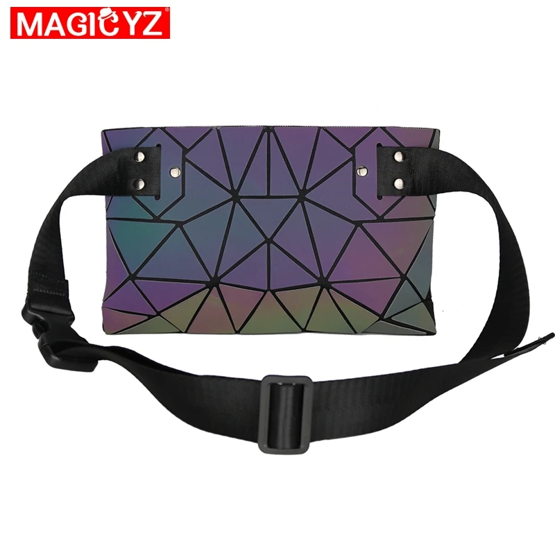 MAGICYZ Светящиеся женские поясные сумки голографические геометрические лазерная