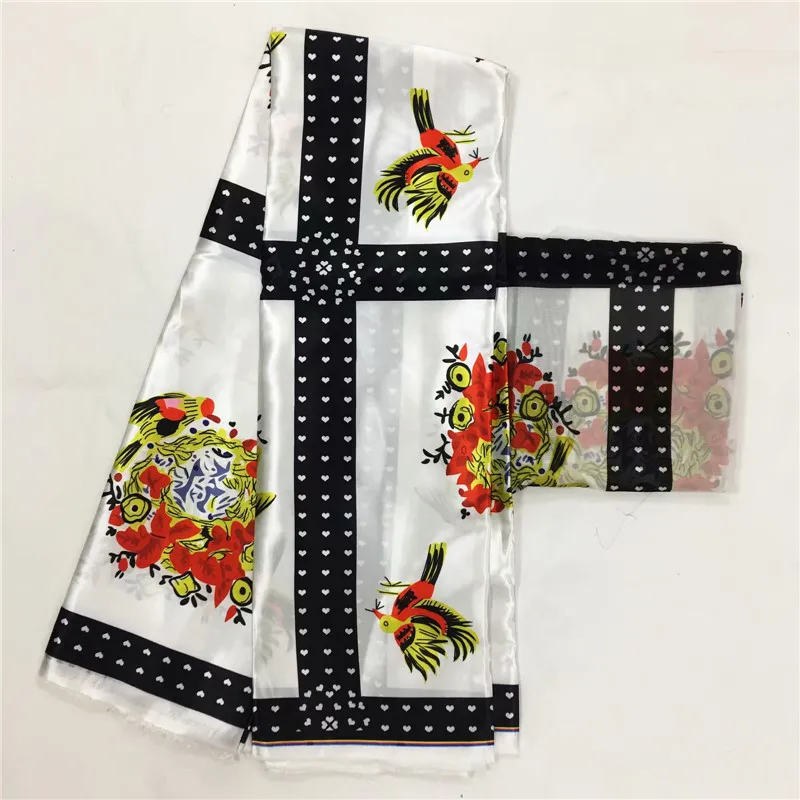 

Factory direct sell nigerian ankara fabrics satin silk fabric new african wax pattern design high quality silk fabric for dress