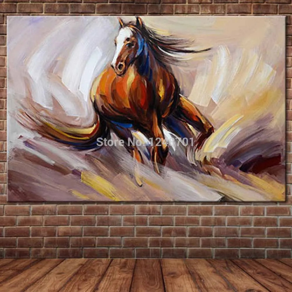 

Hand Painted Abstract Animal Art Horse Canvas Oil Painting Abstract Horse Wall Picture Living Room Beroom Office Home Wall Decor