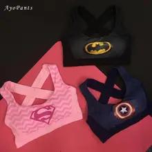 High Impact Women’s Elastic Supergirl Sports Bra In Pink Shirts Superman Women Running Underwear Padded Bra Color Rush Tank Tops