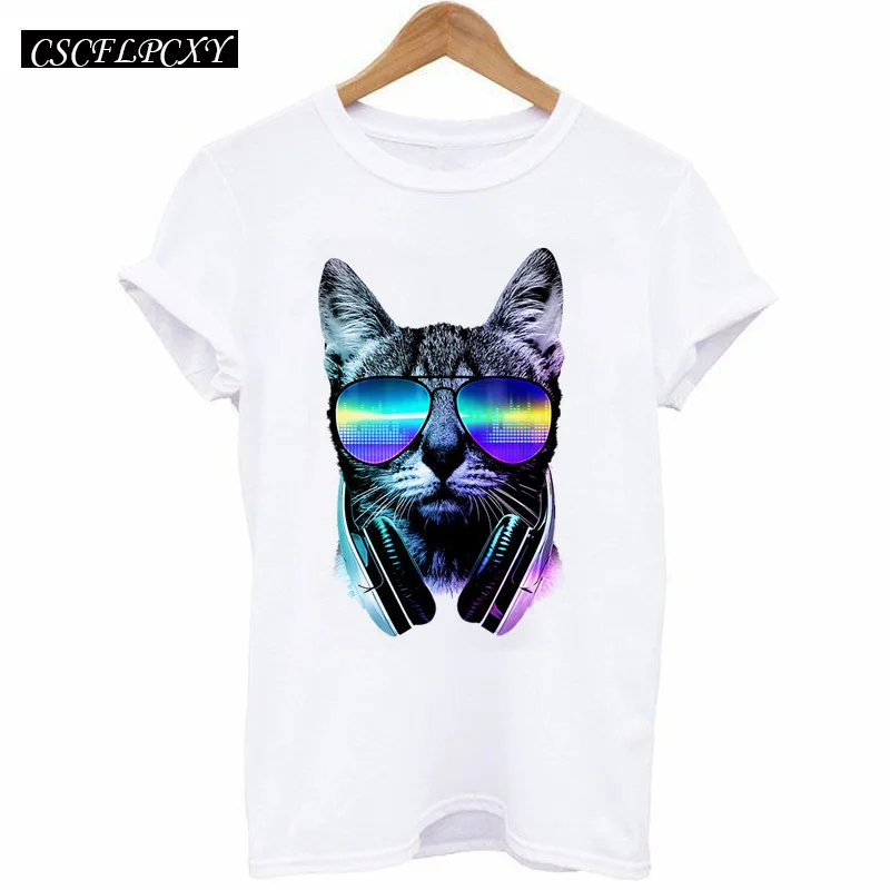 Повседневная футболка женская футболка с коротким рукавом Kawaii с принтом слона Camisetas Mujer топы футболки женские белые футболки с круглым вырезом - Цвет: 0147