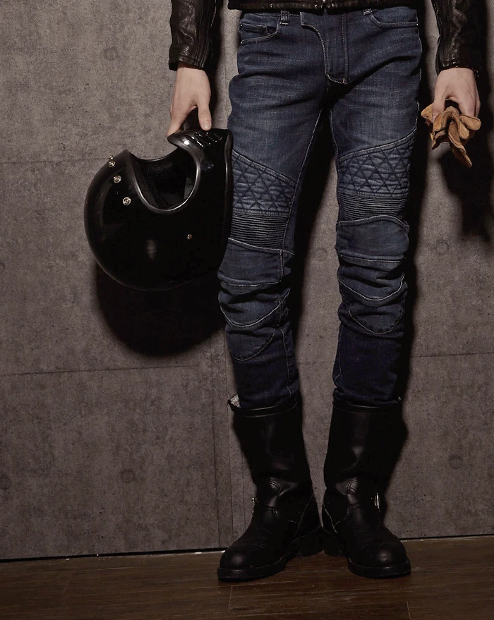 

2019 NEW Motorcycle riding anti-fall jeans High elasticity and high protection Men's motorcycle casual pants LOONG BIKER 114-9