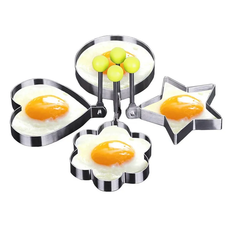 

Stainless Steel Fried Egg Shaper Pancake Mould Mold Kitchen Cooking Tools Form For Frying Eggs Tools Omelette Mould QC1405