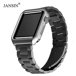 JANSIN защитный чехол с ремешком из нержавеющей стали для мм Apple Watch band 38 мм/мм 42 мм Ремешки для наручных часов для iwatch Series 3 2 1 браслет