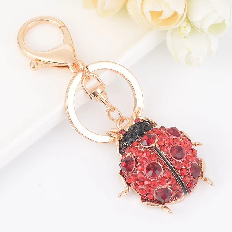 

Creative Keychain Alloy Rhinestone Butterfly Ladybug Keychain Handbag Pendant Car Keychain Woman Jewelry Man Jewelry Belt Buckle