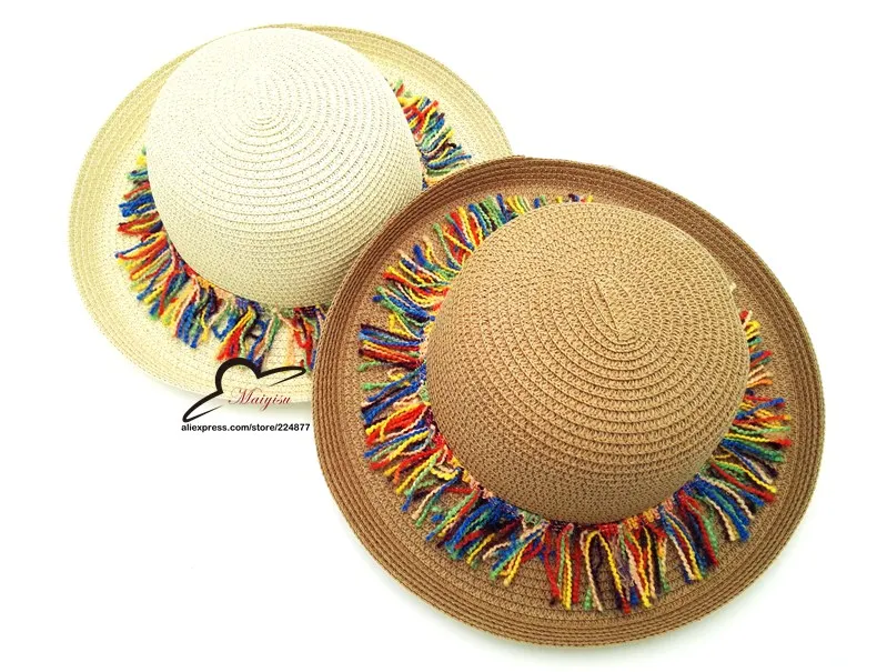 Летняя женская гирлянда ручной работы в цветочек, соломенная шляпа-ведро, покатающаяся кромка, пляжная кепка Кепка Солнцезащитная для женщин