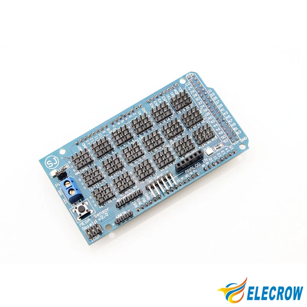 

Elecrow Hottest Selling Electronic PCB Module Sensor Shield V2.0 for Arduino Mega 2560 1280 Prototyping DIY Kit Open Source