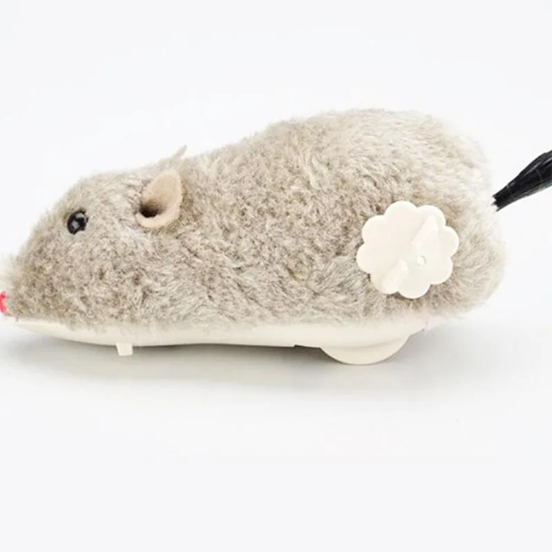 Plush Mouse Toy Pet Dog Toys Creative Funny Clockwork Spring Power Cat Dog Playing Toy Mechanical Motion Pet Toy Pet Supplies