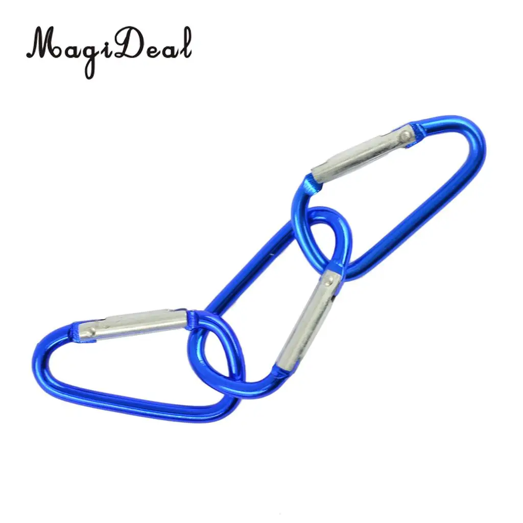 MagiDeal 20pcs Mini Climbing Carabiner Buckle Snap Spring Clip Hook Keychain for Travell Rafting Boating Bag Outsoor Hiking Acce