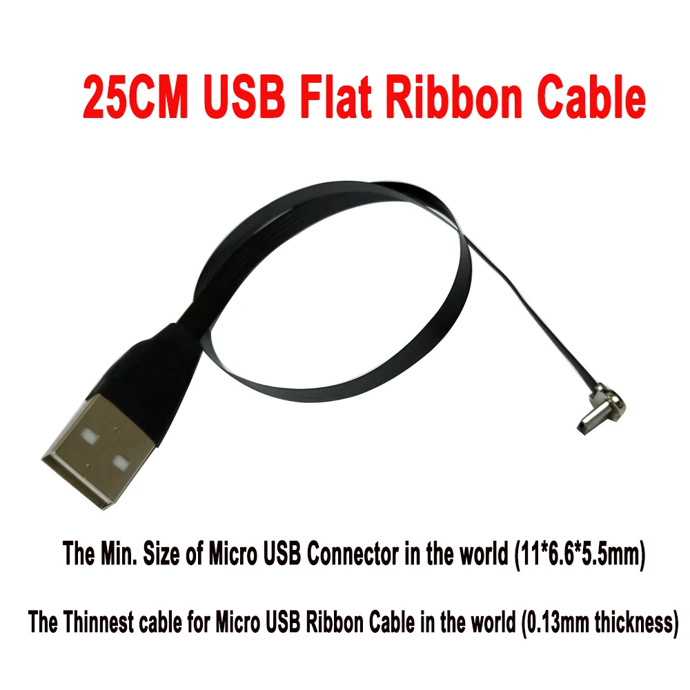 Graus para Usb Fita de Dados Cabo de Carregamento Plano Ultra Fino Super Macio Baixo Perfil Direito Angular Micro Usb 90 2.0 Masculino Fpc 25cm Fpv 2 baixo perfil direito angular micro usb 90
