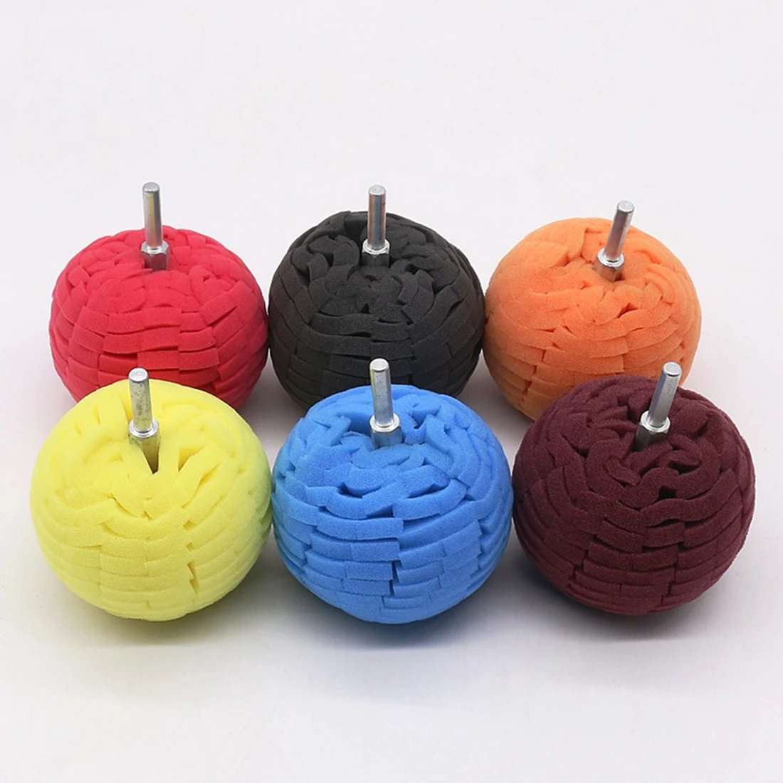 

New 1PC Soft 3"(80mm ) Buffing Ball Finishing Pad Buff Polish Pad Buffer For Car Polishing Polisher Colorful Auto Tools