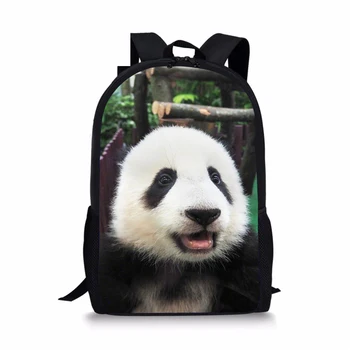 

Famous Large Laptop Backpack Childrens 3D Animals Panda Print Polyester School Bags for Teenagers Boys Travel Knapsack Male