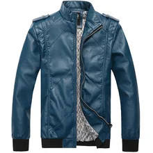 Модные отличное качество куэро Chaqueta Hombre Motociclista Стенд воротник Slim Fit Кожаные куртки Для мужчин
