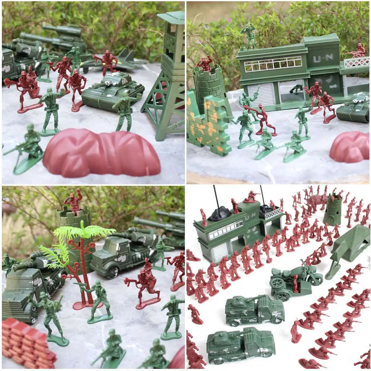 Billig 500 teile satz Military Spielzeug Kit Armee Männer 4cm Figuren   Zubehör Spielset Spielzeug Decor Geschenk Für Kinder Jungen