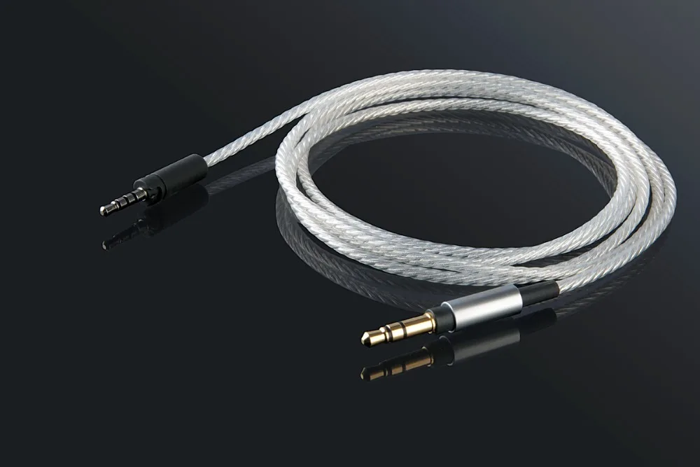  replace upgrade Silver Audio Cable For Sennheise Momentum 1.0 2.0 3.0 Over-Ear On-Ear wireless Head