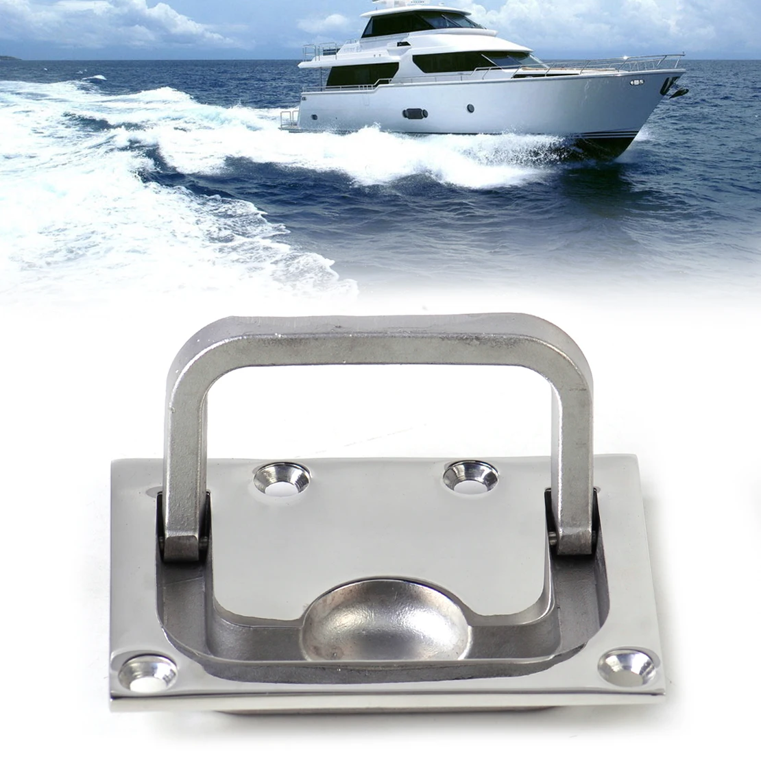 DWCX Car 316 Stainless Steel Boat Marine Flush Hatch Locker