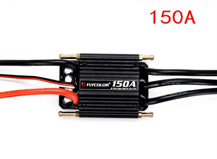 

Yuenhoang 150A ESC Electronic Speed Control Remote Control Car Boat Speedboat Models Spare Parts ESC