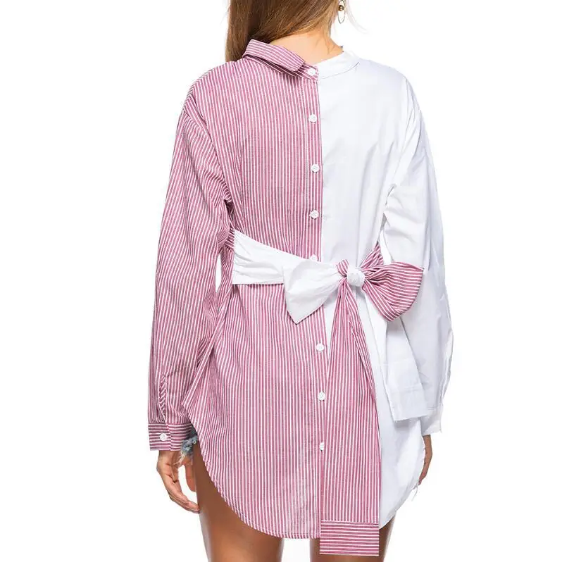 Полосатые женские топы и блузки женская рубашка большого размера Blusa Feminina| |