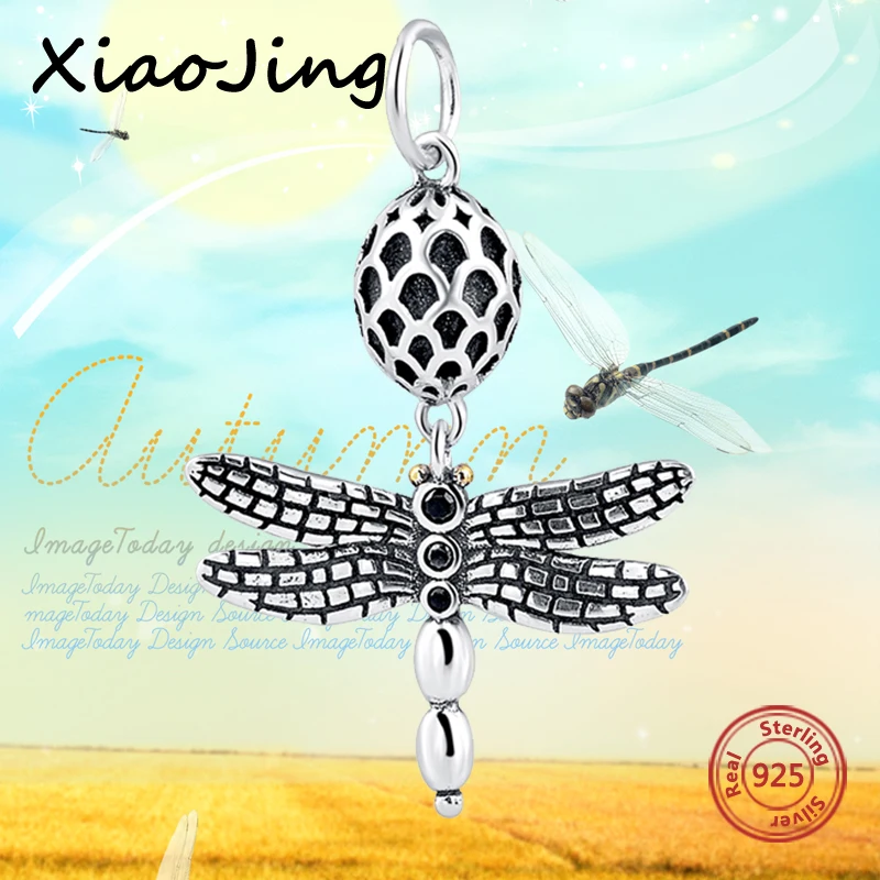925 Sterling Silver Pendant dragonfly Charms Beads Fit Original Pandora Bracelets Charm Diy beads Jewelry making for women Gift|original pandora|diy beadspandora bracelets charm - AliExpress