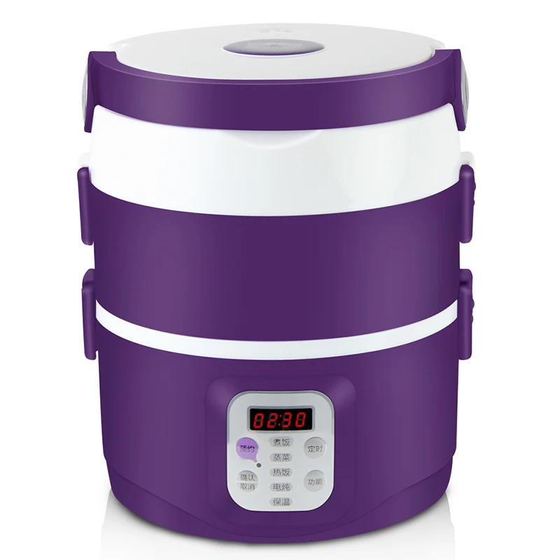 

DFH-705 Electro-thermal Lunch Box Pluggable Heating Three Layers Multifunctional Steamed Rice Cooker Mini Portable Rice Cooker