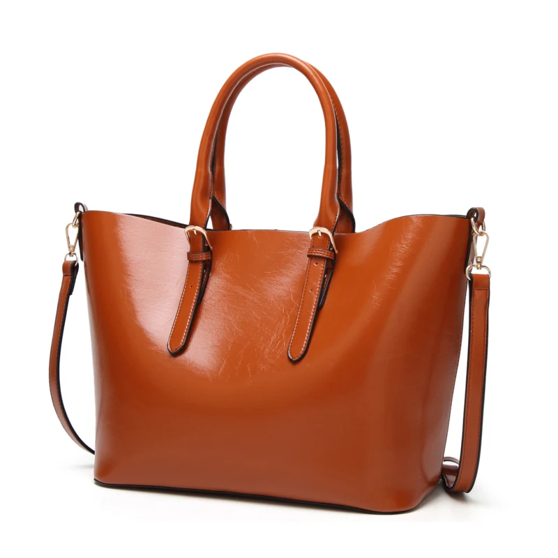 

Handbags Women Shoulder Bags Female Famous Brand Big High Capacity Simple Casual Tote Hand Bag Sac Femme Oil Wax leather Retro