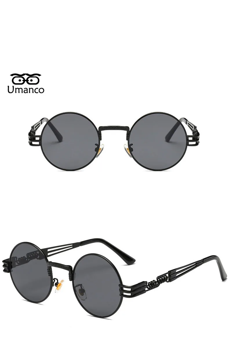 Классические круглые солнцезащитные очки Umanco в стиле стимпанк для женщин и мужчин, Ретро стиль, модная металлическая оправа, солнцезащитные очки, стиль, солнцезащитные очки