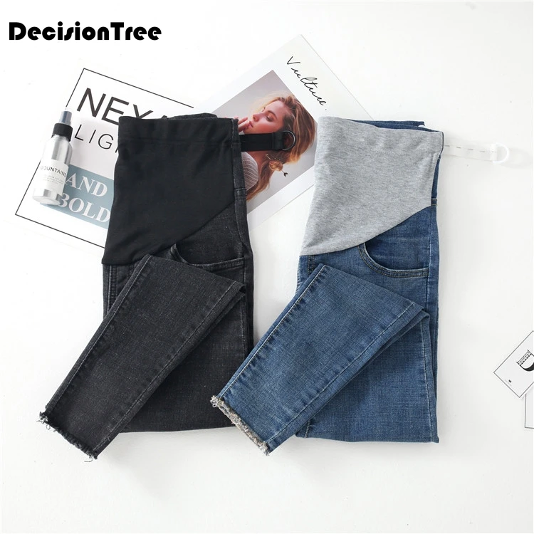 

2019 new pregnant women denim pregnant women denim bellies trousers pregnant women jeans strap trousers