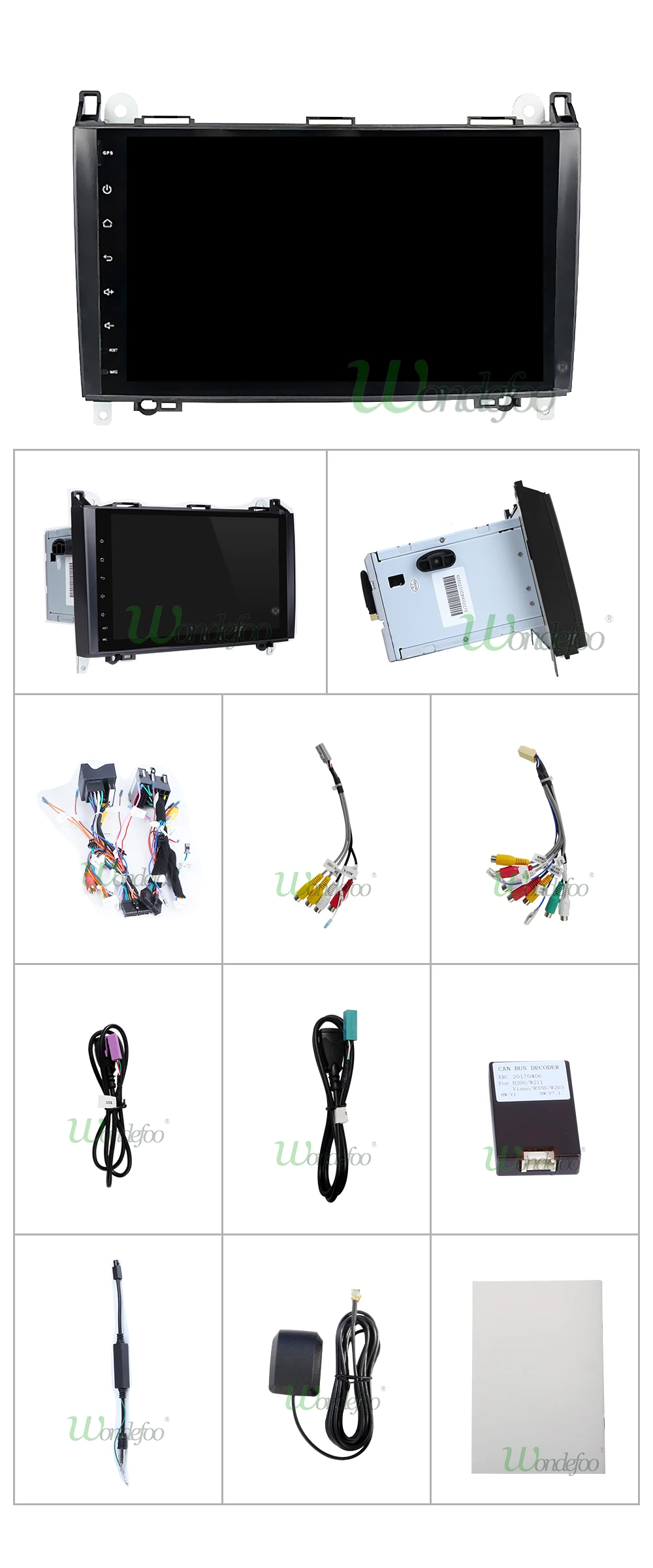 Discount IPS Android 8.1 2G 4 Core 2 Din auto dvd player for Benz Sprinter B200 W209 W169 W169 W245 B170 Vito W639 GPS stereo radio audio 33