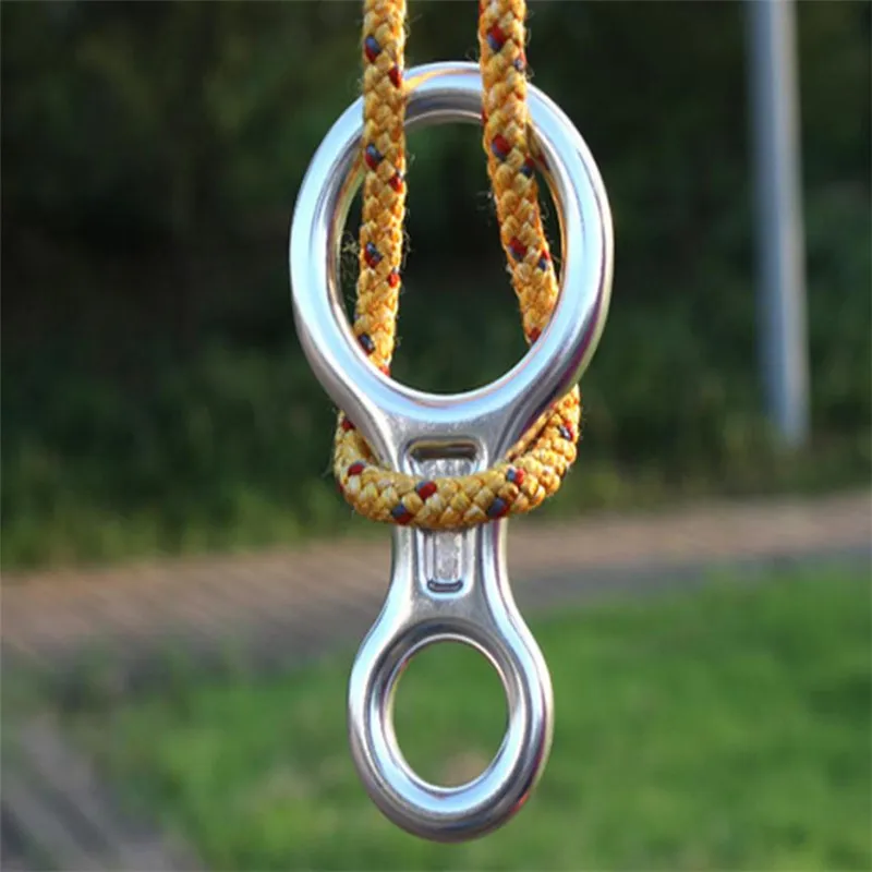 JEELAD 35kN 50kN Rescue Figure 8 Descender Climbing Gear Downhill Rappelling Rope Aluminum Alloy For Rock Climbing Training Emergency Aerial Yoga