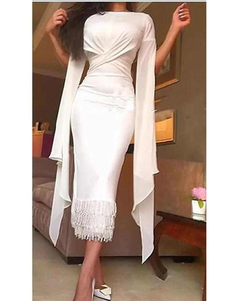 Straight Tea Length Dress
