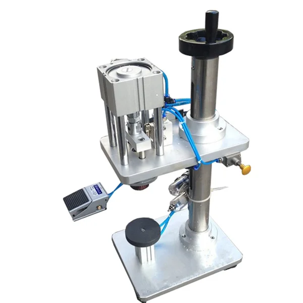 

Semi Automatic pneumatic perfume bottle crimping machine, perfume bottle capper