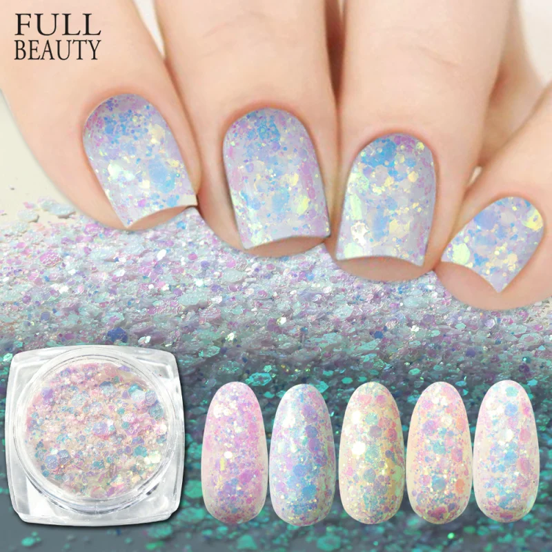 

Mixed 8 boxes Photochromic Changing Color Sunlight Sensitive Sequins Nail Glitter Powder Dust Hexagon Slice Accessory Sets CH913