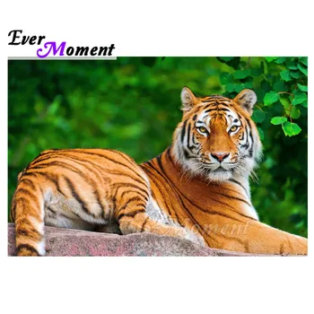 

Ever Moment Diamond Painting Handmade Full Square Drill Tiger Leaves 5D DIY Rhinestone Hobby Art Diamond Embroidery 3F1400