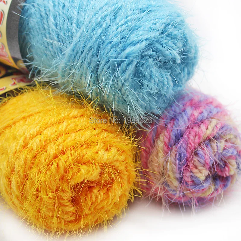 5 pcs Cheap Mohair Blended Yarn Baby Knitting Wool Mink Cashmere Wool