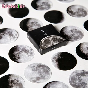 

(45 pieces/lot) Phase of The Moon Spa Decoration Stationery Sticker DIY Handmade Scrapbooking DIY Diary Album Memo Pad
