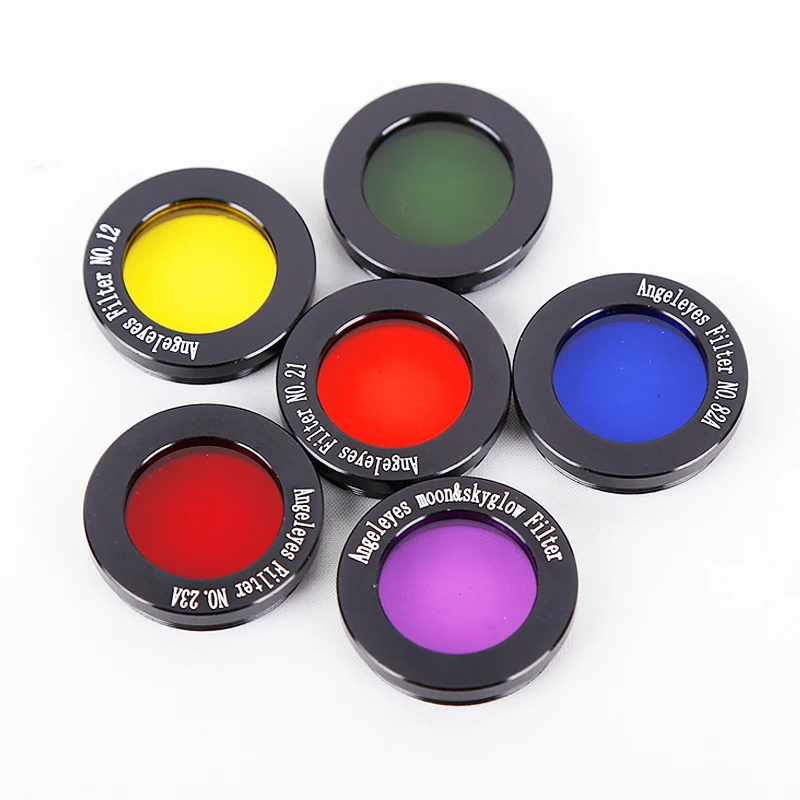 Teolhensot Angeleys Eyepiece Filter Astronomical Telescopes Ocular Lens Planets and Nebula Filter Moon Skyglow 6Color Selection 1.25 Inch Teolhensot Angeleys Eyepiece Filter Astronomical Telescopes Ocular Lens Planets and Nebula Filter Moon Skyglow 6Color Selection 1.25 Inch