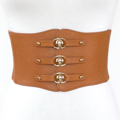 Vintage Gothic Steampunk Belt Women Waist Train Corsets and Bustiers Underbust Corselet Trimmed With leather Harness