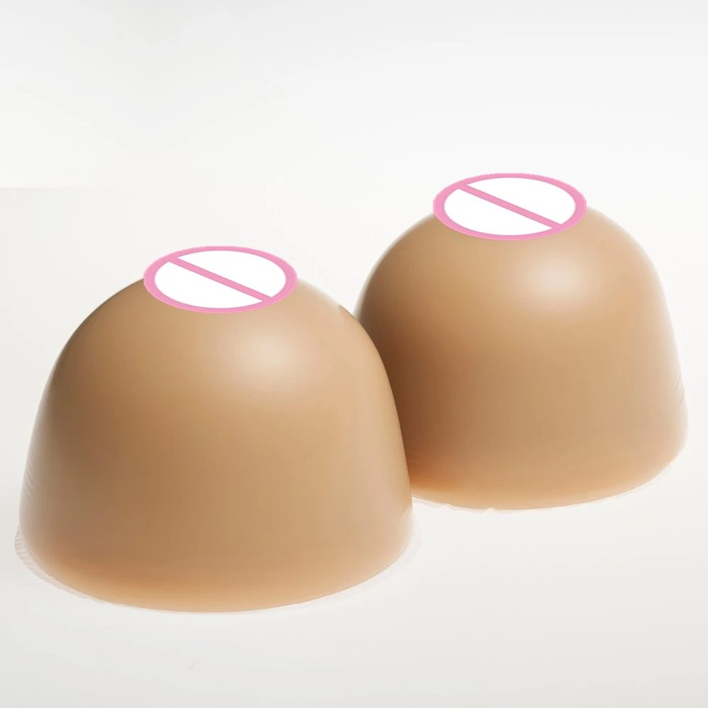 

4100g/pair Big Size Fake Breast Form Cross Dress Breasts Artificial Boobs Brown round silicone breast