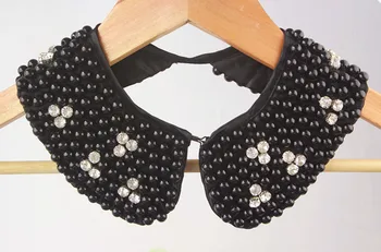 

KLJL122 Smooth tinted Pearl false collar