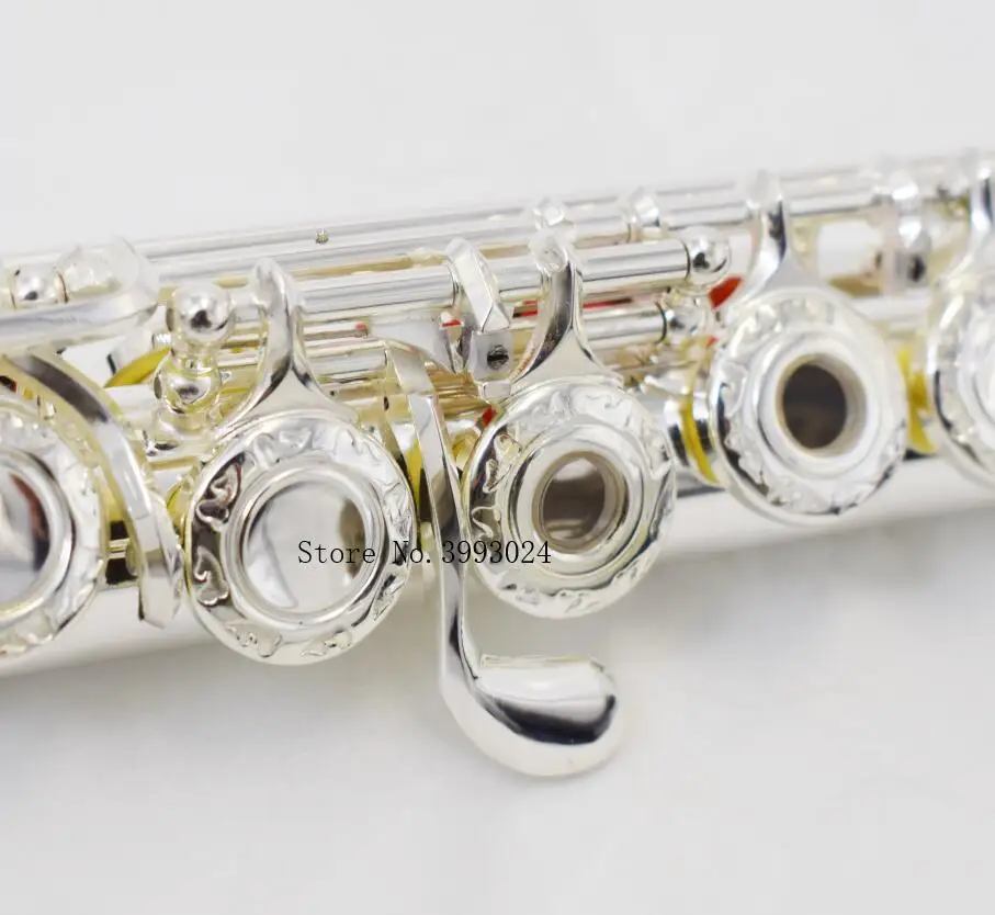 

RODWARE RFL-210 Curved Flute Musical Instrument Silver Plated 17 Opening C Tune and Flute Music for Bignner