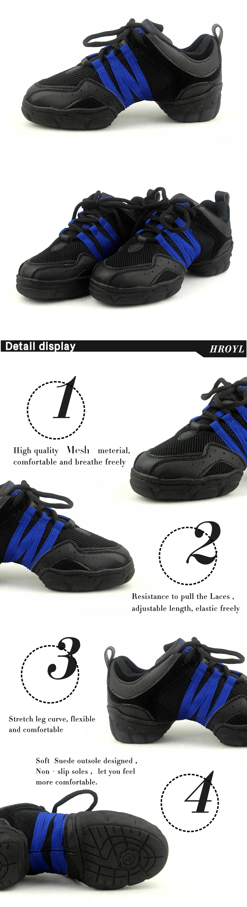 Дышащие черные туфли сетки с голубой полосой высокое качество танец Спортивная обувь/экономические Обувь для танцев/exquiste Обувь для