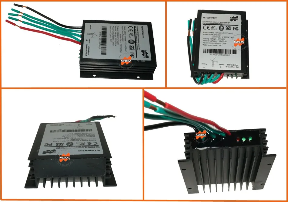 Controlador de Vento Vertical de Turbina Moinho de Vento Gerador do Vento Fosco Mini Eixo Eólica - m 50w 12v ou 24v Pequeno Max 75w 260r Controlador de vento fosco, mini eixo vertical
