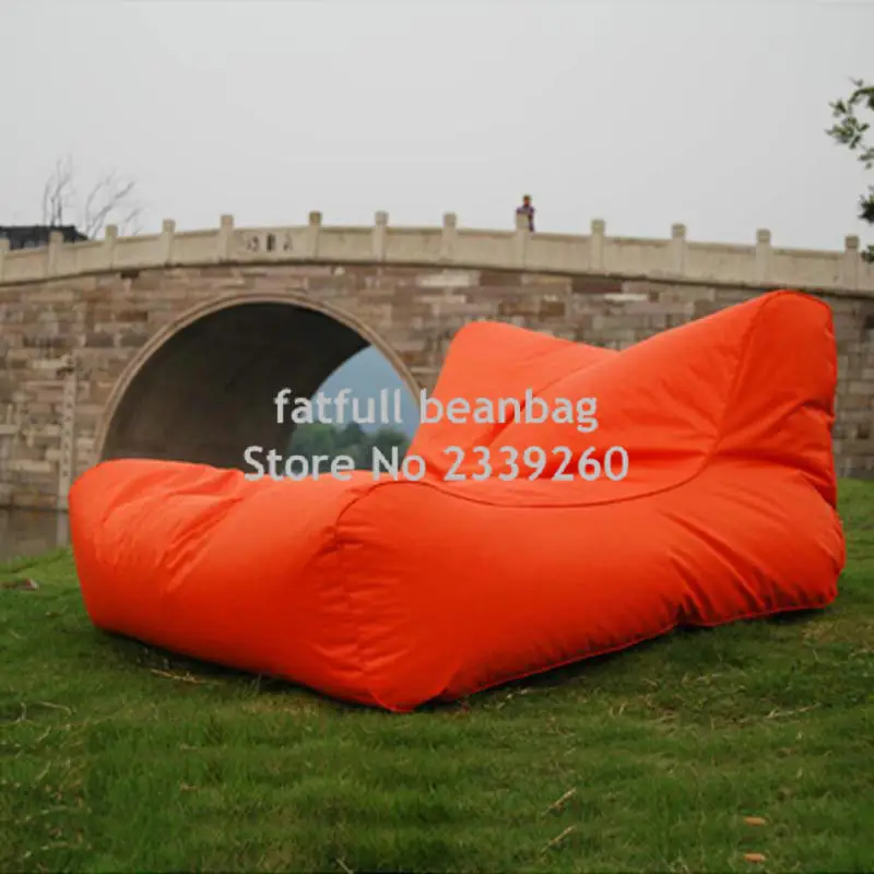 Чехол только без наполнителя-Land Релакс крутой трансформирующийся поплавок кровать открытый бассейн фасоли сумки, мебель для сидений, очень большой для 2 человек - Цвет: orange