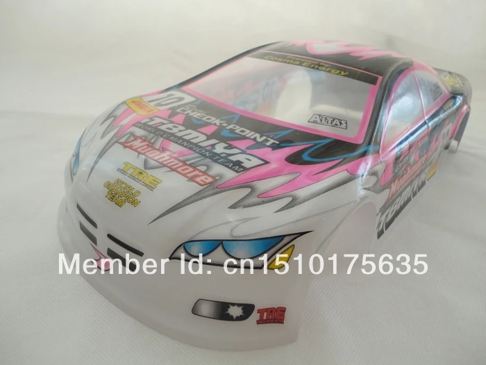 Ewellsell 023 окрашенный ПВХ корпус 190 мм для 1:10 1/10 RC автомобиль черный/синий 2 шт./лот |