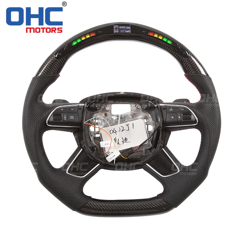 Special Price Real Carbon Fiber Led Stuurwiel Compatibel Voor Audi A1 A2 A3 A4 A6 Q3 Q5 Q7 S3 S4 S5 s6 S7