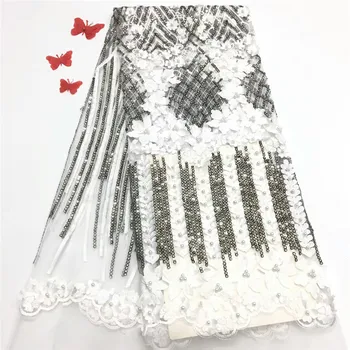 

African Lace Fabric 2018 Embroidered Nigerian Laces Fabric Bridal High Quality French Tulle Lace Fabric For Women dress rf76-20