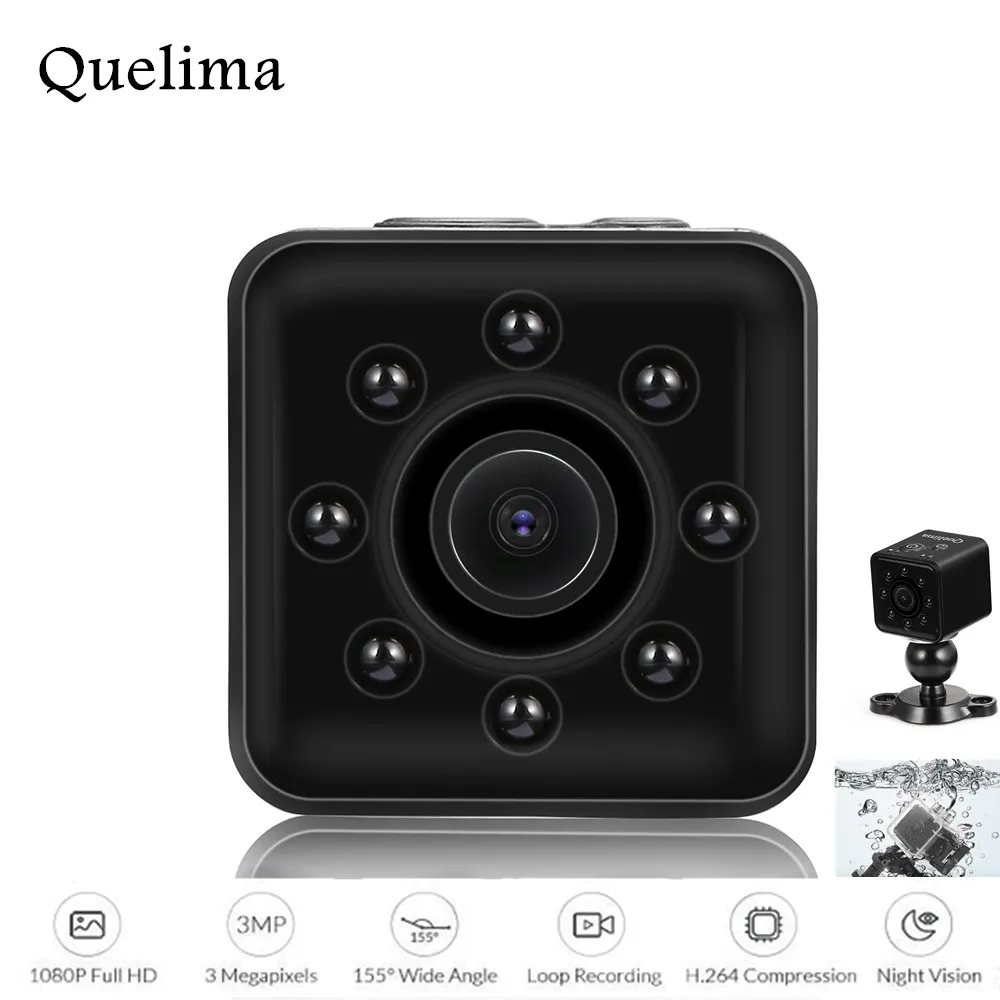 Quelima SQ13 мини регистраторы HD 1080 P Wi Fi Видеорегистраторы для автомобилей с 3MP Камера 8