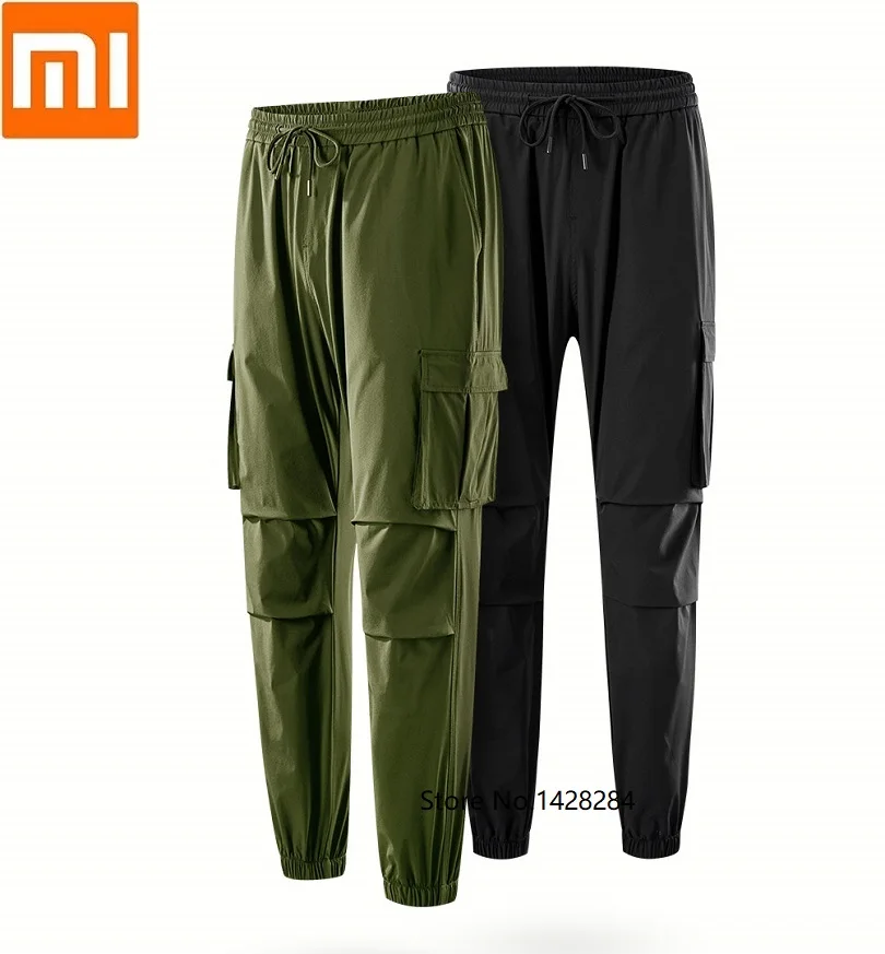 

Xiaomi ULEEMARK men's retro tooling trousers Multi-pocket Tier 70D four-sided bomb Loose Beam port Outdoor sports pants