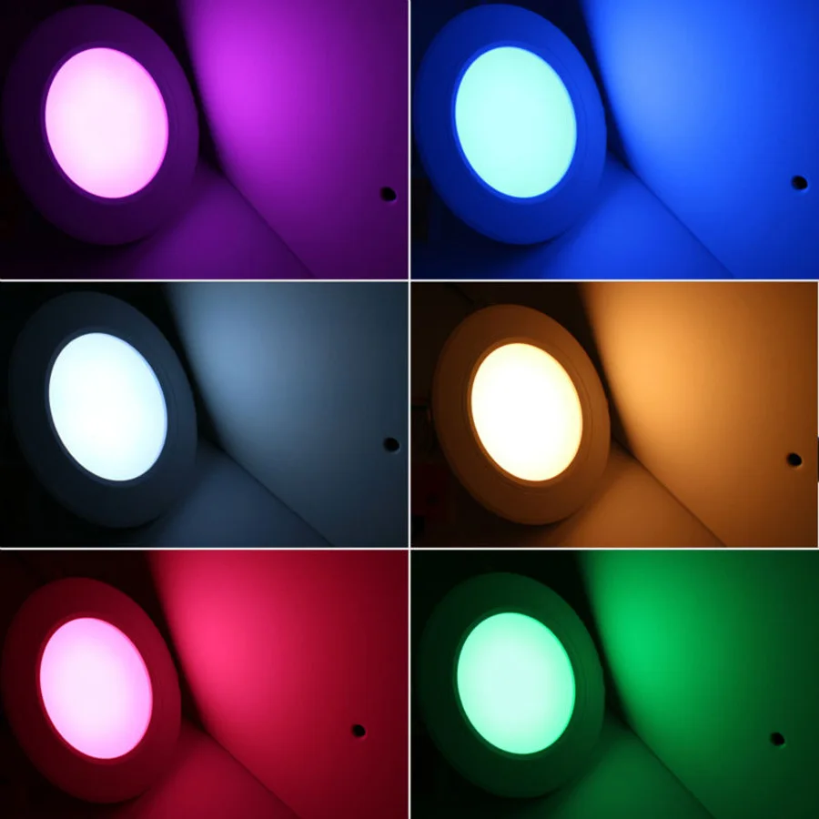 RGB CCT 6 Вт Dimmable светодиодный светильник Mi Light 2,4 г сенсорный пульт дистанционного управления 4 зоны беспроводной контроллер FUT092 FUT068 круглый светильник AC85-265V