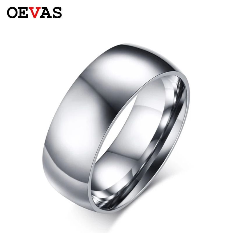 

High quality Stainless steel men ring 8MM Silver color Engagement ring US Size 5-14 wedding jewelry Bijoux Bague Homme Sieraden